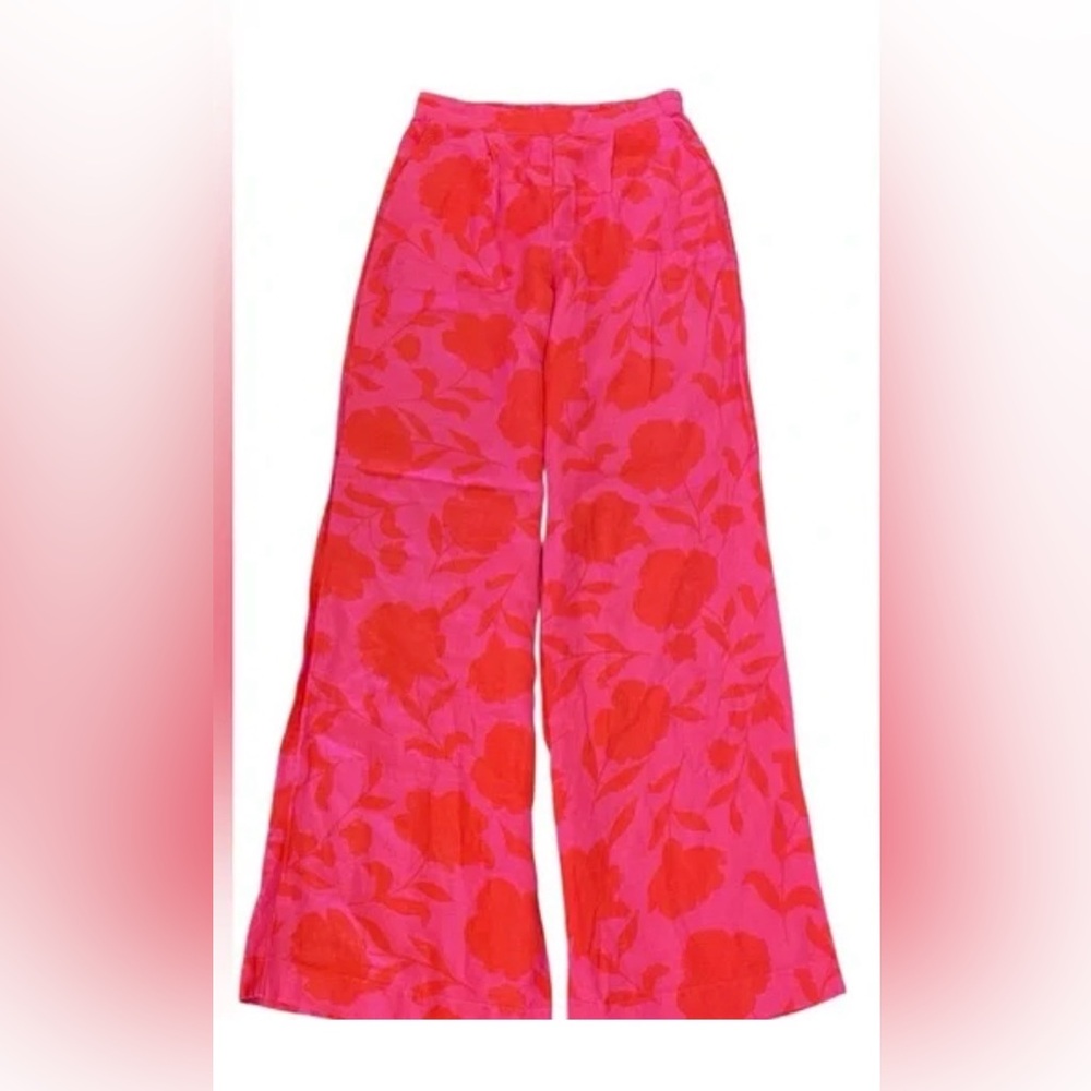 kate spade for Target Hot Pink and Red Floral Wide-Leg Pants size XL